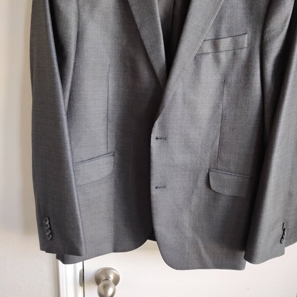 Men's Kenneth Cole Reaction Techni-Cole 2 Pc Suit Gray 44R Pants 37W 28.5 Inseam - Picture 5 of 11